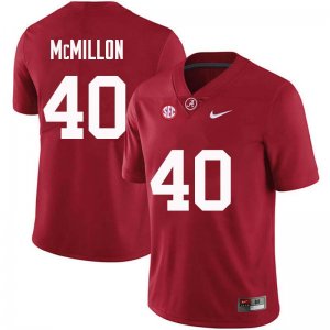 NCAA Men's Alabama Crimson Tide #40 Joshua McMillon Stitched College Nike Authentic Crimson Football Jersey AC17J84AT